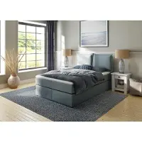 Home affaire Boxspringbett "Lysann", blau (petrol), B:147cm L:215cm, Komplettbetten, Boxspringbett, 5fach verstellbares Kopfteil, in 4 Breiten, 3 Matratzenarten