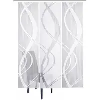 Home wohnideen Schiebegardine "TIBASO", weiß, B:57cm H:225cm, Wirkware, Obermaterial: 100% Polyester, Gardinen, Schiebegardine, halbtransparent