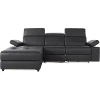 Places Of Style Ecksofa "Kilado, L-Form", schwarz, B:259cm H:98cm T:163cm, Sofas, Ecksofa, mit Relaxfunktion, verstellbarer Armlehne, Kopfteilverstellung