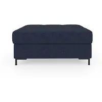 Domo Polsterhocker "Capelo bequem, Federkernunterfederung, B/T 100/70cm", blau (dunkelblau), B:100cm H:46cm T:70cm, 100% Polyester, Hocker, Polsterhocker, inklusive Federkern