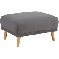 Home affaire Polsterhocker "Lasse", grau, B:84cm H:46cm T:66cm, Struktur fein( 100% Polyester);Filzoptik (100% Polyester);Luxus-Microfaser (100% Polyester), Hocker, Polsterhocker, mit Holzfüßen