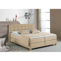 Home affaire Dekokissen "Tommy", Gr. B/L: 80cm x 250cm, 3 Stk., beige (beige, unifarben), Polyester, unifarben, Dekokissen_Sitzkissen_Kissenhüllen Dekokissen, Kissen-Plaidset für »Tommy« Boxspringbett