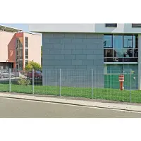 Alberts Doppelstabmatten Zaun, Höhe 120 cm, Länge 10 m, Zaun-Komplettset zum Einbetonieren, feuerverzinkt, Pfosten 60x40 mm