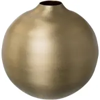 Creativ Deco Tischvase "Dekovase aus Aluminium", gold (goldfarben), H:13cm Ø:16,5cm, Aluminium, Vasen, Tischvase, Höhe ca. 13 cm, Dekoobjekt