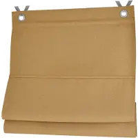 Kutti Heimtextilien Raffrollo / Ösenrollo verdunkelnd Dimout ohne Bohren curry 45 x 130 cm