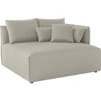 Otto Home Ottomane "Nöre", beige, B:138cm H:86cm T:128cm, 100% Polyester, Sofas, Ottomane, kurzes Lounge-Modul - zum Zusammenstellen, Breite 138 cm, Tiefe 128 cm