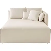 Otto Home Ottomane "Nöre", beige (natur), B:138cm H:86cm T:168cm, 60% Baumwolle/40% Leinen, Sofas, Ottomane, Lounge-Modul - zum eigenen Zusammenstellen, Breite 138cm, Tiefe 168cm