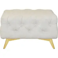Home affaire Polsterhocker "Amaury", beige, B:80cm H:45cm T:80cm, Struktur (100% Polyester);Samtoptik (100% Polyester), Hocker, Polsterhocker, Chesterfield-Optik, Breite 80cm, Fußfarbe wählbar