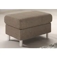 Trendmanufaktur Hocker "Rondo II zeitlos und bequem", braun (tan), B:67cm H:46cm T:53cm, Struktur (100% Polyester), Hocker, Hocker, wahlweise mit komfortablem Federkern, frei im Raum stellbar