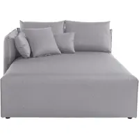 Andas Ottomane "Nöre", grau (hellgrau), B:138cm H:86cm T:168cm, 100% Polyester, Sofas, Ottomane, Lounge-Modul - zum eigenen Zusammenstellen, Breite 138cm, Tiefe 168cm