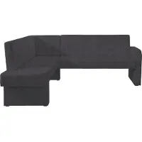 Home affaire Eckbank "Umag", grau (dunkelgrau (capulet 4009)), B:210cm H:89cm T:160cm, Holzwerkstoff, Massivholz, Polyester, Sitzbänke, Eckbank, Sitz und Rücken gepolstert, verschiedene Qualitäten