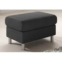 Trendmanufaktur Hocker "Rondo II 67 cm, bequem, Chromfüße", grau (dunkelgrau), B:67cm H:46cm T:53cm, 100% Polyester, Hocker, Hocker, wahlweise mit komfortablem Federkern, frei im Raum stellbar