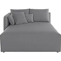 Otto Home Ottomane "Nöre", grau (hellgrau), B:138cm H:86cm T:168cm, 100% Polypropylene, Sofas, Ottomane, Lounge-Modul - zum eigenen Zusammenstellen, Breite 138cm, Tiefe 168cm
