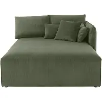 Andas Ottomane "Nöre", grün (dunkelgrün), B:138cm H:86cm T:168cm, 92% Polyester, 8% Polyamid, Sofas, Ottomane, Lounge-Modul - zum eigenen Zusammenstellen, Breite 138cm, Tiefe 168cm