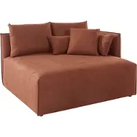 Otto Home Ottomane "Nöre", braun (cognac), B:138cm H:86cm T:128cm, 100% Polyester, Sofas, Ottomane, kurzes Lounge-Modul - zum Zusammenstellen, Breite 138 cm, Tiefe 128 cm