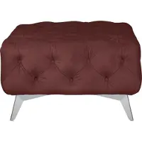 Home affaire Polsterhocker "Amaury", rosa (rose), B:80cm H:45cm T:80cm, Struktur (100% Polyester);Samtoptik (100% Polyester), Hocker, Polsterhocker, Chesterfield-Optik, Breite 80cm, Fußfarbe wählbar