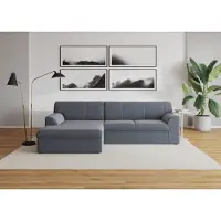 Domo "Topper, elegant und zeitlos, kompaktes Stellmaß 245/155cm, L-Form" mit Recamiere, wahlweise mit Schlaffunktion