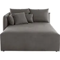 Otto Home Ottomane "Nöre", grau (anthrazit), B:138cm H:86cm T:168cm, 100% Polyester, Sofas, Ottomane, Lounge-Modul - zum eigenen Zusammenstellen, Breite 138cm, Tiefe 168cm