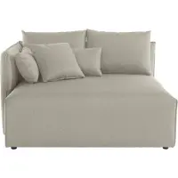 Otto Home Ottomane "Nöre", beige, B:138cm H:86cm T:128cm, 100% Polyester, Sofas, Ottomane, kurzes Lounge-Modul - zum Zusammenstellen, Breite 138 cm, Tiefe 128 cm