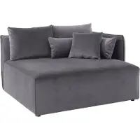 Otto Home Ottomane "Nöre", grau, B:138cm H:86cm T:128cm, 100% Polyester, Sofas, Ottomane, kurzes Lounge-Modul - zum Zusammenstellen, Breite 138 cm, Tiefe 128 cm