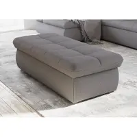 Domo Polsterhocker "Moric", grau (dunkelgrau), B:136cm H:43cm T:64cm, 95%Polyester, 5% Polyamid, Hocker, Polsterhocker, inklusive Stauraum