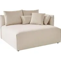 Otto Home Ottomane "Nöre", beige (natur), B:138cm H:86cm T:128cm, 60% Baumwolle/40% Leinen, Sofas, Ottomane, kurzes Lounge-Modul - zum Zusammenstellen, Breite 138 cm, Tiefe 128 cm