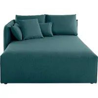 Otto Home Ottomane "Nöre", blau (petrol), B:138cm H:86cm T:168cm, 100% Polyester, Sofas, Ottomane, Lounge-Modul - zum eigenen Zusammenstellen, Breite 138cm, Tiefe 168cm
