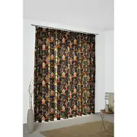 Wirth 1100000002199 "Oakham" Gr. 1, orange (terrakotta, schwarz), B:130cm H:150cm, Polyester, Gardinen, 1100000002199
