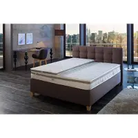 Hanse by RIBECO Topper "Ole", weiß, B:90cm H:7cm L:200cm, Gelschaum, Topper, Topper, Matratzentopper 90x200 cm & 140x200 cm und weitere Größen