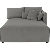 Otto Home Ottomane "Nöre", grau, B:138cm H:86cm T:168cm, 92% Polyester, 8% Polyamid, Sofas, Ottomane, Lounge-Modul - zum eigenen Zusammenstellen, Breite 138cm, Tiefe 168cm