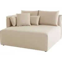 Otto Home Ottomane "Nöre", beige, B:138cm H:86cm T:128cm, 100% Polypropylene, Sofas, Ottomane, kurzes Lounge-Modul - zum Zusammenstellen, Breite 138 cm, Tiefe 128 cm