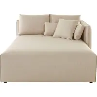 Otto Home Ottomane "Nöre", beige, B:138cm H:86cm T:168cm, 100% Polypropylene, Sofas, Ottomane, Lounge-Modul - zum eigenen Zusammenstellen, Breite 138cm, Tiefe 168cm