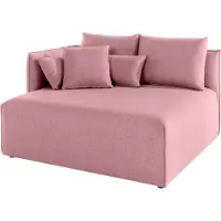 Otto Home Ottomane "Nöre", rosa (rosé), B:138cm H:86cm T:128cm, 100% Polyester, Sofas, Ottomane, kurzes Lounge-Modul - zum Zusammenstellen, Breite 138 cm, Tiefe 128 cm