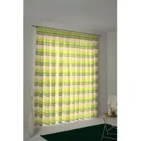 Wirth Vorhang "Menorca" Gr. 1, grün, B:135cm H:145cm, Baumwolle, Polyester, Gardinen, Vorhang