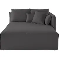 Otto Home Ottomane "Nöre", grau (anthrazit), B:138cm H:86cm T:168cm, 60% Baumwolle/40% Leinen, Sofas, Ottomane, Lounge-Modul - zum eigenen Zusammenstellen, Breite 138cm, Tiefe 168cm