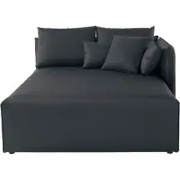 Otto Home Ottomane "Nöre", grau (anthrazit), B:138cm H:86cm T:168cm, 100% Polyester, Sofas, Ottomane, Lounge-Modul - zum eigenen Zusammenstellen, Breite 138cm, Tiefe 168cm