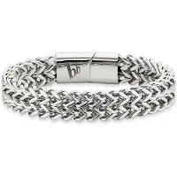 Bruno Banani Armband "Schmuck Geschenk Armkette Ankerkette 12 mm breit Silber" Gr. 19, silber (edelstahlfarben), Armbänder, Herren, 19, Edelstahl, Armband