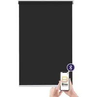 Sunlines Elektrisches Rollo "Akkurollo Upcycling appgesteuert, blickdicht, ", schwarz, B:200cm H:220cm, Kunststoff, Metall, Polyester, Rollos, Elektrisches Rollo, appgesteuert via Bluetooth