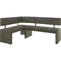 Otto Home Eckbank "Charissa", grün (khakifarben (arizona 4421)), B:210cm H:90cm T:140cm, Holzwerkstoff, Massivholz, Sitzbänke, Eckbank, in 3 Größen, verschiedene Qualitäten