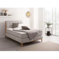 Otto Home Boxspringbett "Jelle", schwarz, B:161cm L:216cm, Komplettbetten, Boxspringbett, zertifizierte, recycelte Bezugsstoffe, verschiedene Ausführungen