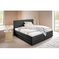 LeGer By Lena Gercke Polsterbett "Maylis", grau (anthrazit), B:192cm L:211cm, 100% Polyester, , Betten, Polsterbett, wahlweise mit und ohne Matratze und Lattenrost, auch in 200cm Breite