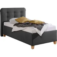 Maintal Polsterbett , grau (anthrazit), B:108cm L:210cm, Betten, Polsterbett, inklusive Bettkasten