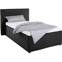 LeGer By Lena Gercke Polsterbett "Isaline", grau (anthrazit), B:133cm L:213cm, 100% Polyester, , Betten, Polsterbett, wahlweise ohne Matratze oder mit 3 Matratzenarten, Kopfteilhöhe 107 cm