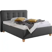 Maintal Polsterbett , grau (anthrazit), B:158cm L:210cm, Betten, Polsterbett, inklusive Bettkasten