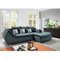 Home affaire Ecksofa "Imola elegant, Breite 270cm, moderne Sitzsteppung, bequem, L-Form", blau (ocean), B:270cm H:90cm T:170cm, 100% Polyester, Sofas, Ecksofa, auch mit Bettfunktion und Bettkasten