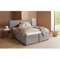 LeGer By Lena Gercke Polsterbett "Isaline", grau (taupe), B:173cm L:213cm, 100% Polyester, , Betten, Polsterbett, wahlweise ohne Matratze oder mit 3 Matratzenarten, Kopfteilhöhe 107 cm