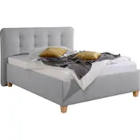 Maintal Polsterbett , grau, B:158cm L:210cm, Betten, Polsterbett, inklusive Bettkasten