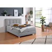 Home affaire Boxbett , grau, B:158cm L:210cm, Komplettbetten, Boxbett, inklusive Kaltschaum-Topper und Bettkasten