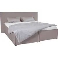 LeGer By Lena Gercke Polsterbett "Isaline", grau (hellgrau), B:213cm L:213cm, 100% Polyester, , Betten, Polsterbett, wahlweise ohne Matratze oder mit 3 Matratzenarten, Kopfteilhöhe 107 cm