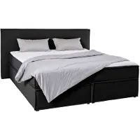 LeGer By Lena Gercke Boxspringbett "Yuma", grau (anthrazit), B:213cm L:213cm, 100% Polyester, , Komplettbetten, Boxspringbett, incl. Topper, in 4 Breiten, 3 Matratzenarten und je 2 Härtegraden